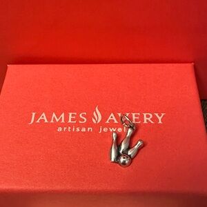 RETIRED James Avery, bowling pin and bowling ball charm Sterling silver